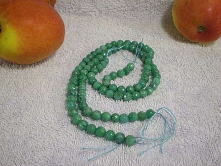 Amazonite beads, round faceted.