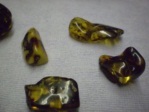 Polished amber chunks.