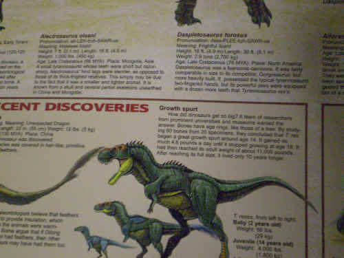 Detail of dinosaur poster.
